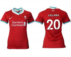 Wholesale Cheap Women 2020-2021 Liverpool home aaa version 20 red Soccer Jerseys