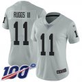 Wholesale Cheap Nike Raiders #11 Henry Ruggs III Silver Women's Stitched NFL Limited Inverted Legend 100th Season Jersey