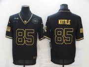 Wholesale Cheap Men's San Francisco 49ers #85 George Kittle Black Gold 2020 Salute To Service Stitched NFL Nike Limited Jersey