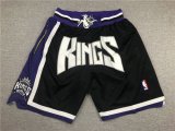 Wholesale Cheap Sacramento Kings Black Pockets Swingman Shorts
