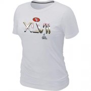 Wholesale Cheap Women's San Francisco 49ers Super Bowl XLVII On Our Way T-Shirt White