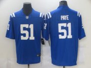 Wholesale Cheap Men's Indianapolis Colts #51 Kwity Paye Royal Blue 2021 Vapor Untouchable Stitched NFL Nike Limited Jersey