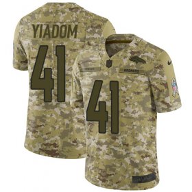 Wholesale Cheap Nike Broncos #41 Isaac Yiadom Camo Men\'s Stitched NFL Limited 2018 Salute To Service Jersey
