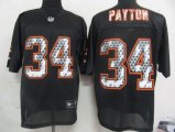 Wholesale Cheap Sideline Black United Bears #34 Walter Payton Black Stitched NFL Jersey