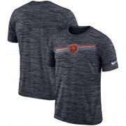 Wholesale Cheap Chicago Bears Nike Sideline Velocity Performance T-Shirt Heathered Black