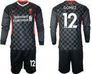 Wholesale Cheap Men 2021 Liverpool away long sleeves 12 soccer jerseys