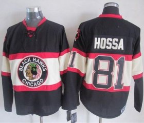 Wholesale Cheap Blackhawks #81 Marian Hossa Black Third CCM Stitched NHL Jersey