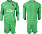 Wholesale Cheap Arsenal Blank Green Goalkeeper Long Sleeves Soccer Club Jersey