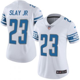 Wholesale Cheap Nike Lions #23 Darius Slay Jr White Women\'s Stitched NFL Vapor Untouchable Limited Jersey
