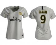 Wholesale Cheap Women's Paris Saint-Germain #9 Cavani Away Soccer Club Jersey