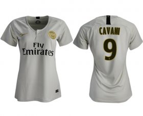 Wholesale Cheap Women\'s Paris Saint-Germain #9 Cavani Away Soccer Club Jersey