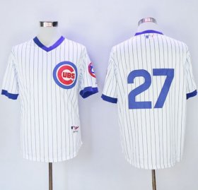Wholesale Cheap Cubs #27 Addison Russell White 1988 Turn Back The Clock Stitched MLB Jersey