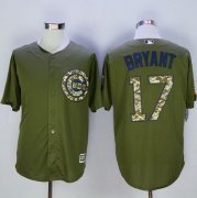 Wholesale Cheap Cubs #17 Kris Bryant Green Camo New Cool Base Stitched MLB Jersey