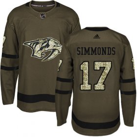 Wholesale Cheap Adidas Predators #17 Wayne Simmonds Green Salute To Service Stitched NHL Jersey