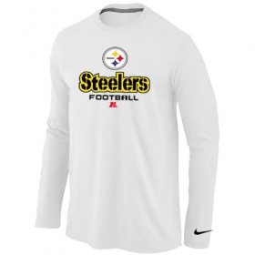 Wholesale Cheap Nike Pittsburgh Steelers Critical Victory Long Sleeve T-Shirt White