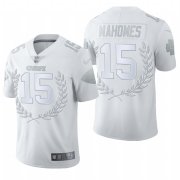 Wholesale Cheap Nike Kansas City Chiefs 15 Patrick Mahomes White Commemorative Edition Vapor Untouchable Limited Jersey