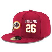 Wholesale Cheap Washington Redskins #26 Bashaud Breeland Snapback Cap NFL Player Red with White Number Stitched Hat