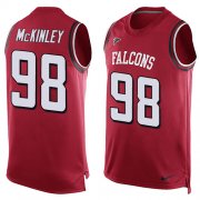 Wholesale Cheap Nike Falcons #98 Takkarist McKinley Red Team Color Men's Stitched NFL Limited Tank Top Jersey