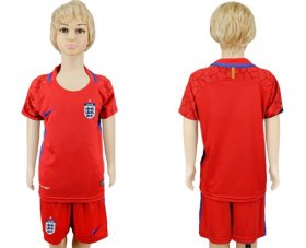 Wholesale Cheap England Blank Red Goalkeeper Kid Soccer Country Jersey