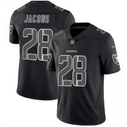 Wholesale Cheap Nike Raiders #28 Josh Jacobs Black Men's Stitched NFL Limited Rush Impact Jersey
