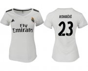 Wholesale Cheap Women's Real Madrid #23 Kovacic Home Soccer Club Jersey