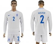 Wholesale Cheap England #2 Walker Home Long Sleeves Soccer Country Jersey