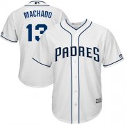 Wholesale Cheap Padres #13 Manny Machado White New Cool Base Stitched MLB Jersey