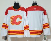 Wholesale Cheap Adidas Flames Blank White Authentic 2019 Heritage Classic Stitched NHL Jersey