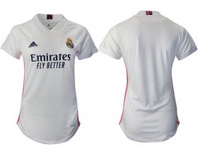 Wholesale Cheap Women 2020-2021 Real Madrid home aaa version blank white Soccer Jerseys