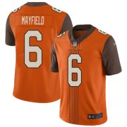 Wholesale Cheap Nike Browns #6 Baker Mayfield Orange Alternate Men's Stitched NFL Limited City Edition Jersey