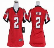 Wholesale Cheap Nike Falcons #2 Matt Ryan Red Team Color Women's Stitched NFL Elite Jersey