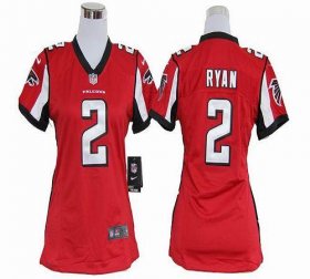 Wholesale Cheap Nike Falcons #2 Matt Ryan Red Team Color Women\'s Stitched NFL Elite Jersey