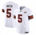Cheap Men's Cleveland Browns #5 Jameis Winston White 1946 Collection Vapor Limited Football Stitched Jersey