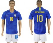 Wholesale Cheap Brazil #10 Ronaldinho Away Soccer Country Jersey