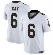 Cheap Men's New Orleans Saints #6 Willie Gay White Vapor Limited Football Stitched Jersey