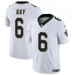Cheap Men\'s New Orleans Saints #6 Willie Gay White Vapor Limited Football Stitched Jersey