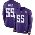 Wholesale Cheap Nike Vikings #55 Anthony Barr Purple Team Color Men's Stitched NFL Limited Therma Long Sleeve Jersey