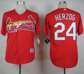 Wholesale Cheap Cardinals #24 Whitey Herzog Red Cool Base Stitched MLB Jersey