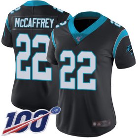 Wholesale Cheap Nike Panthers #22 Christian McCaffrey Black Team Color Women\'s Stitched NFL 100th Season Vapor Limited Jersey