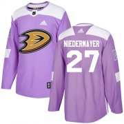 Wholesale Cheap Adidas Ducks #27 Scott Niedermayer Purple Authentic Fights Cancer Stitched NHL Jersey