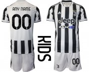 Wholesale Cheap Youth 2021-2022 Club Juventus home white customized Adidas Soccer Jersey