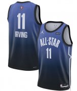 Cheap Men's 2023 All-Star #11 Kyrie Irving Blue Game Swingman Stitched Basketball Jersey