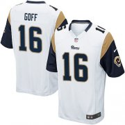 Wholesale Cheap Nike Rams #16 Jared Goff White Youth Stitched NFL Elite Jersey