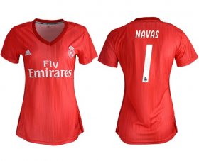 Wholesale Cheap Women\'s Real Madrid #1 Navas Third Soccer Club Jersey