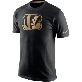 Wholesale Cheap Men\'s Nike Cincinnati Bengals Championship Drive Gold Collection Performance T-Shirt Black