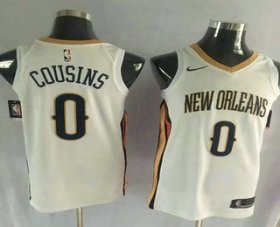 Wholesale Cheap Men\'s New Orleans Pelicans #0 DeMarcus Cousins New White 2017-2018 Nike Swingman Stitched NBA Jersey
