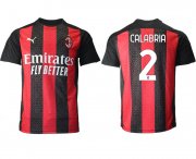 Wholesale Cheap Men 2020-2021 club AC milan home aaa version 2 red Soccer Jerseys