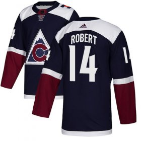 Wholesale Cheap Adidas Avalanche #14 Rene Robert Navy Alternate Authentic Stitched NHL Jersey