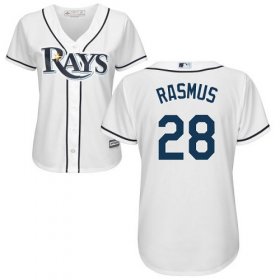 Wholesale Cheap Rays #28 Colby Rasmus White Home Women\'s Stitched MLB Jersey