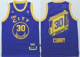 Wholesale Cheap Golden State Warriors #30 Stephen Curry The City Blue Hardwood Classics Soul Swingman Throwback Jersey